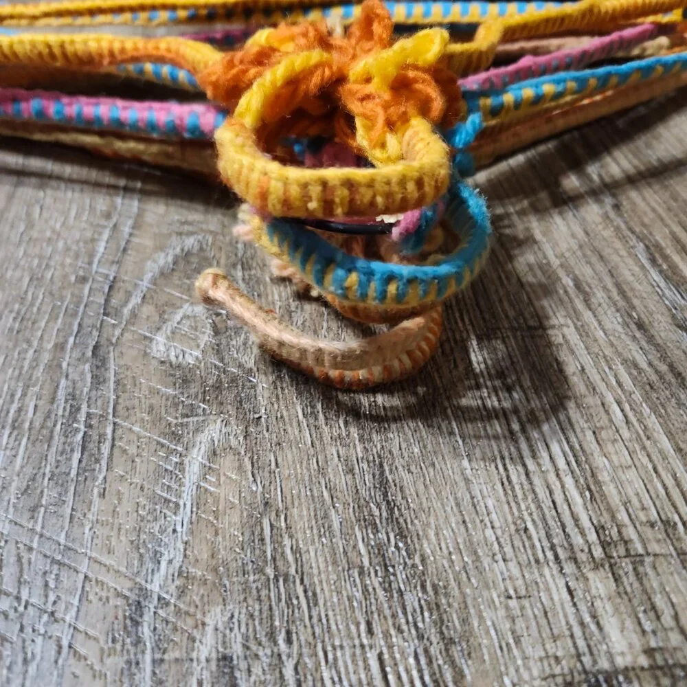 Six Yarn covered double wired hangers for durabilty